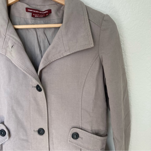 Comptoir Des Cotonniers Gray Trench Coat, Size 14 - Picture 2 of 4